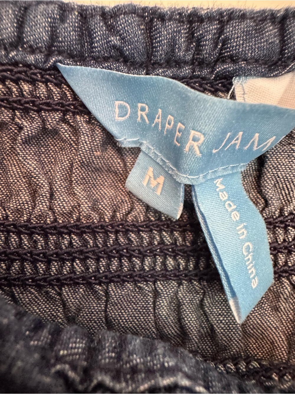 Draper James Navy Blue Smocked Midi Dress Size Medium - Picture 2 of 3